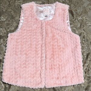 Adorable Pink Faux Fur Vest for Kids